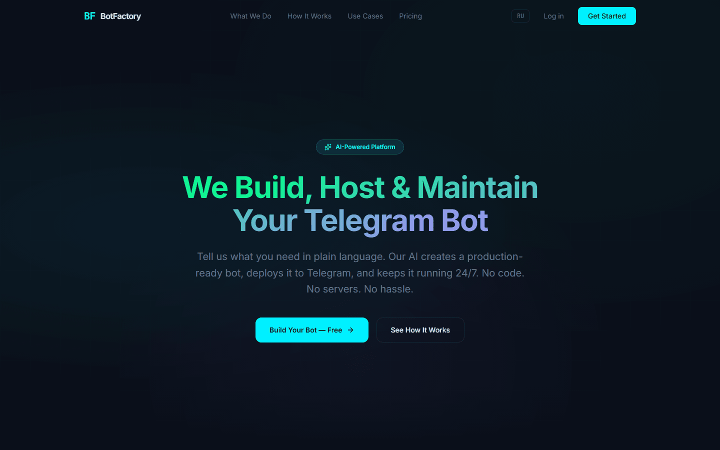 BotFactory screenshot